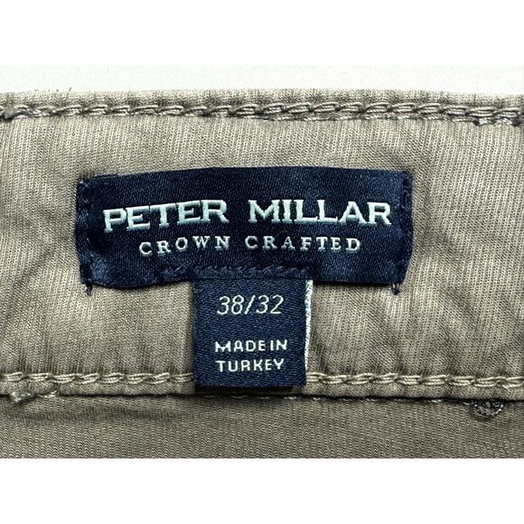 Peter Millar Crown Crafted Men's Straight Gray 5-Pocket Pants - 38x32 (37x29.5) - Picture 4 of 5